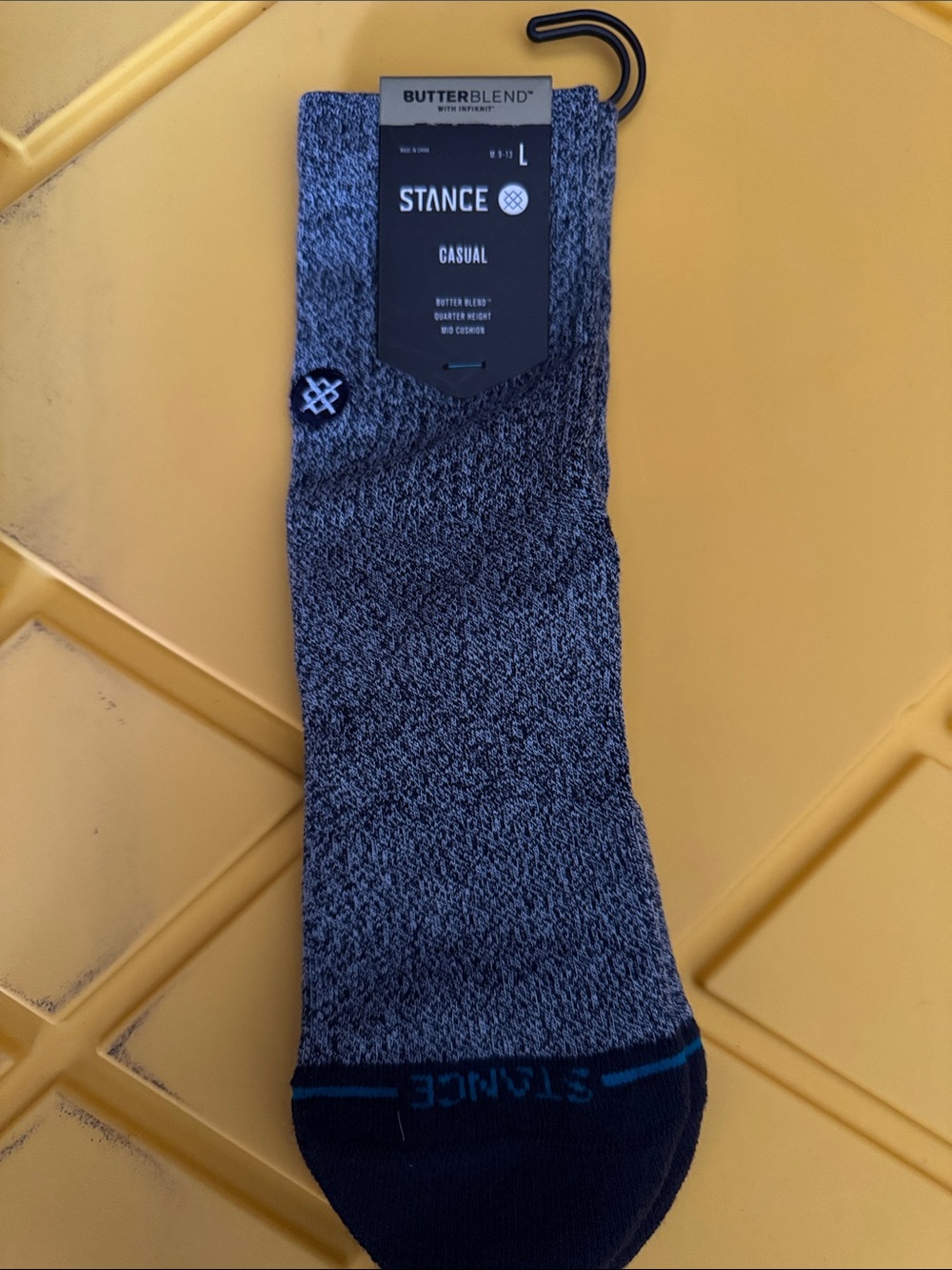 Stance Gray Marled Butterblend Socks - Men’s Lg 9-13 Size